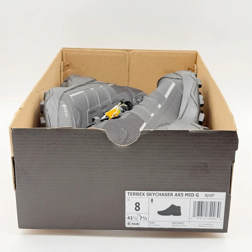 Adidas Terrex Skychaser Ax5 Mid Gtx Mens Black Hiking Shoes JQ2207 Size 8